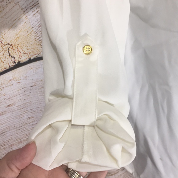Zac & Rachel cream gold zipper top small pockets - Picture 3 of 8